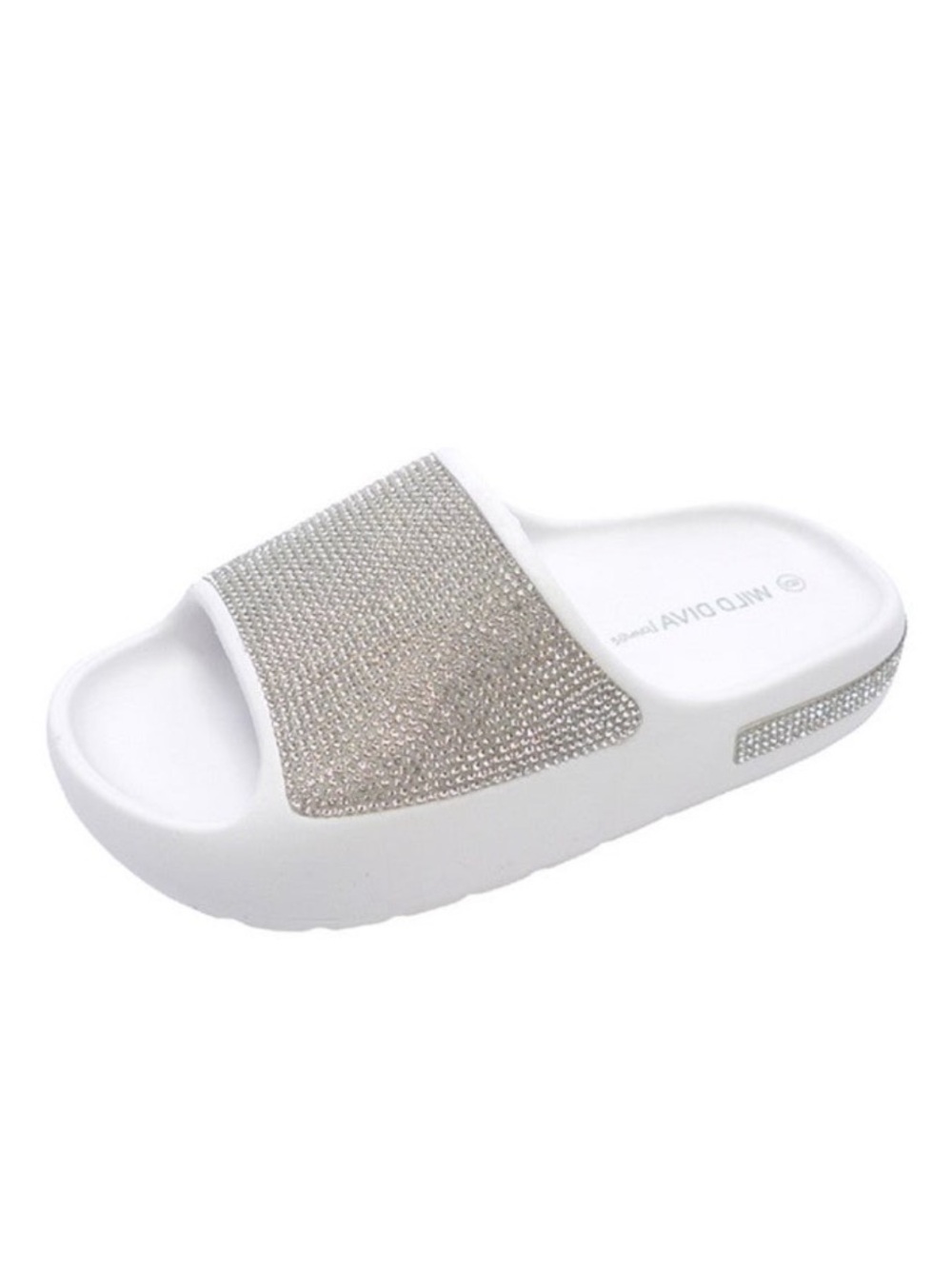 Wild Diva white Blingtastic Sandals size 11